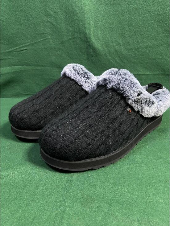 Skechers Shoes - Skechers Bobs Women's Size 9.5 Keepsakes Ice Angel Charcoal Slip On Shoes Furry